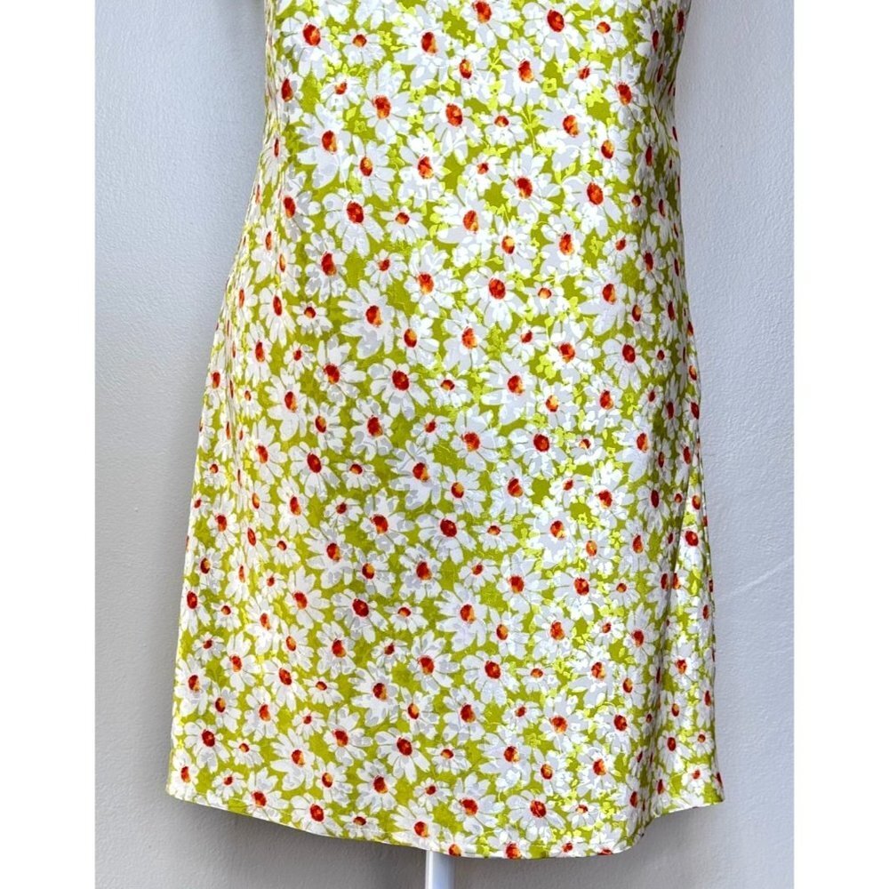 Altar’d State Green Floral Draped Cowl Neck Slip Dress Women Size Medium Feminin - Picture 2 of 9